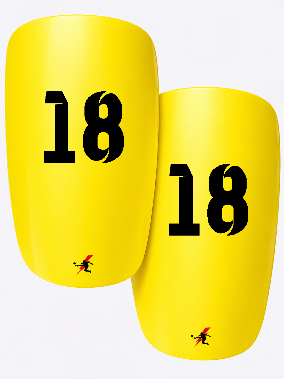 Щитки футбольные с номером 18 (Y18)