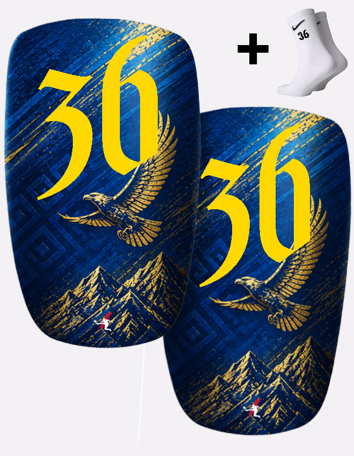 Щитки футбольные с номером 36 (KZ36)