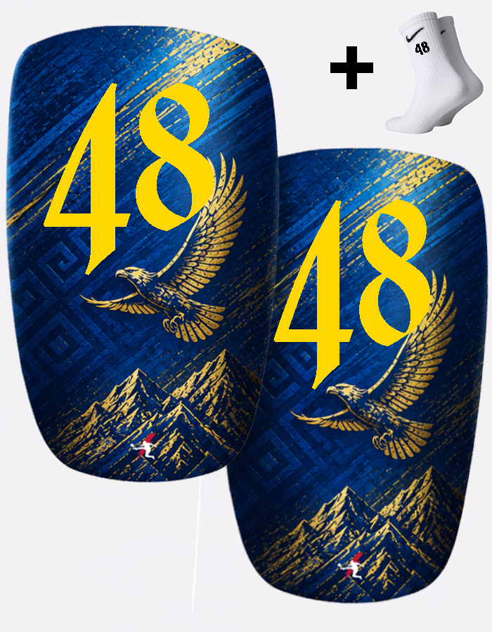 Щитки футбольные с номером 48 (KZ48)