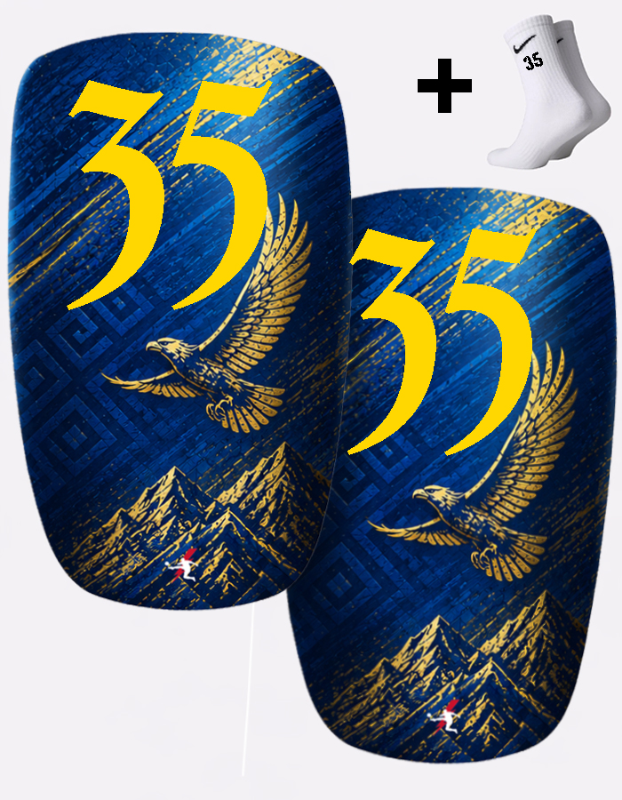 Щитки футбольные с номером 35 (KZ35)