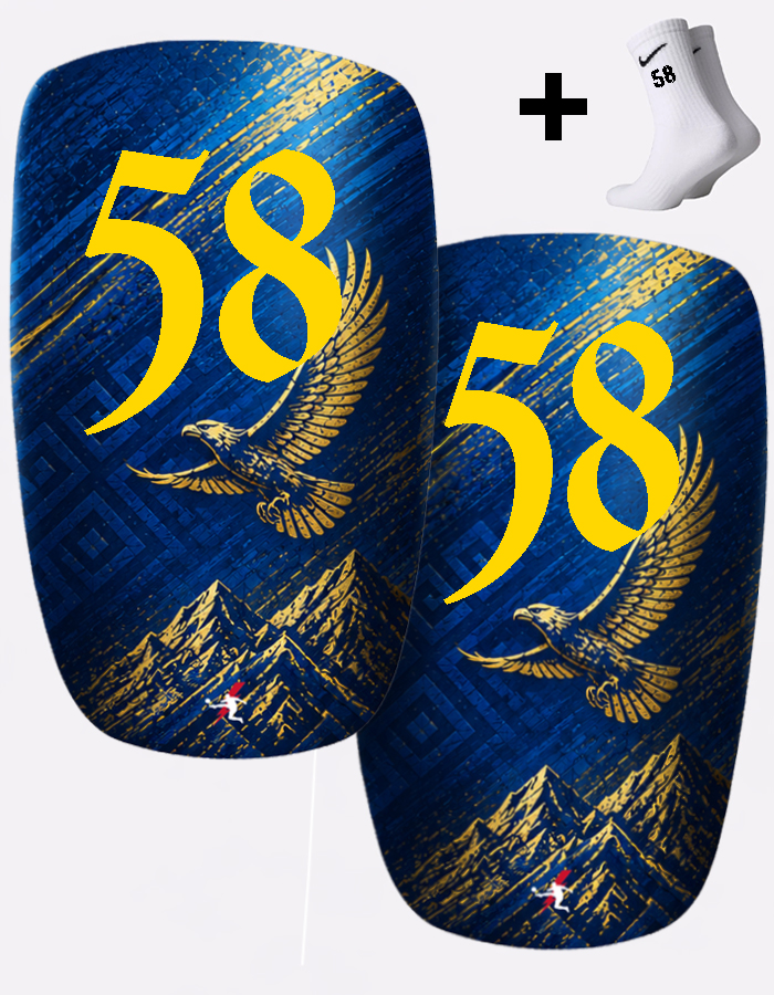 Щитки футбольные с номером 58 (KZ58)