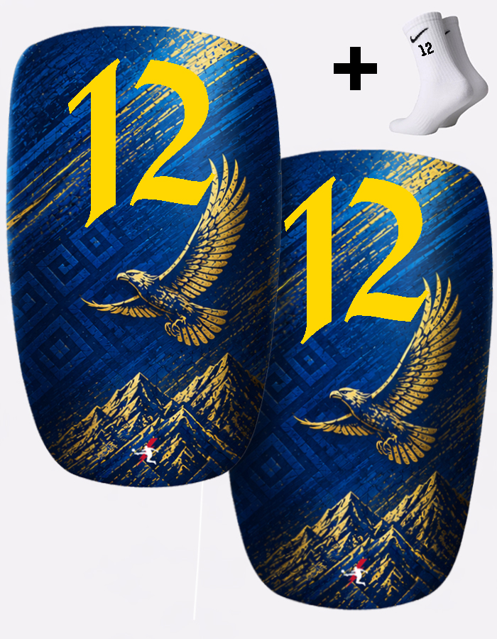 Щитки футбольные с номером 12 (KZ12)