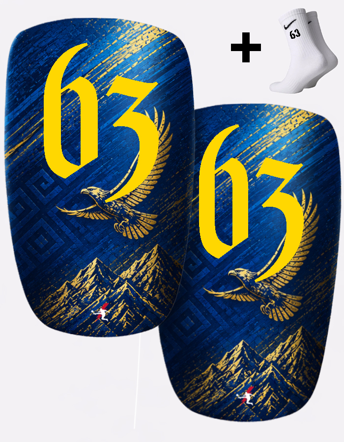 Щитки футбольные с номером 63 (KZ63)
