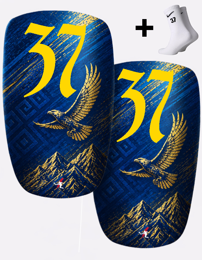 Щитки футбольные с номером 37 (KZ37)