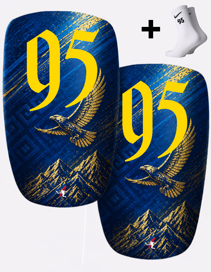 Щитки футбольные с номером 95 (KZ95)
