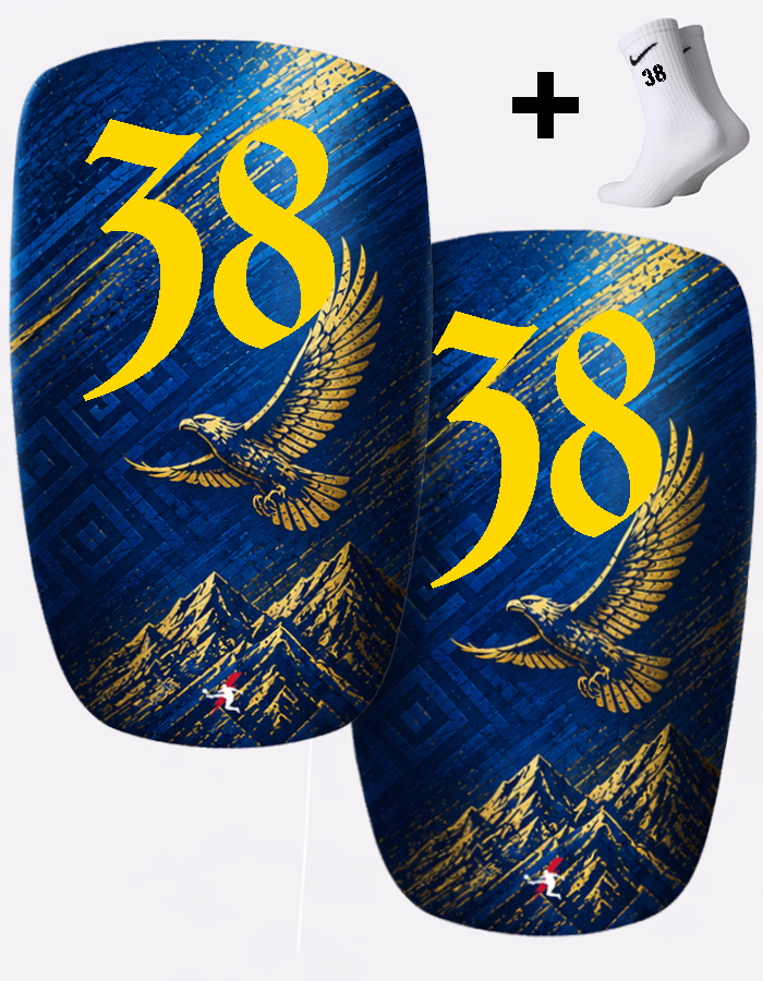 Щитки футбольные с номером 38 (KZ38)