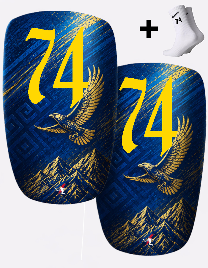 Щитки футбольные с номером 74 (KZ74)