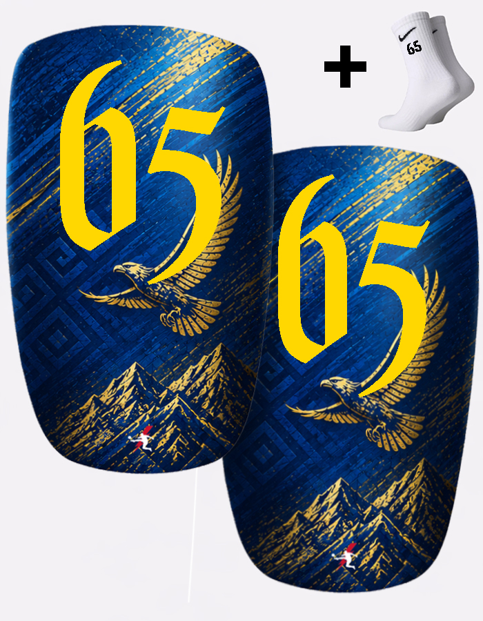 Щитки футбольные с номером 65 (KZ65)