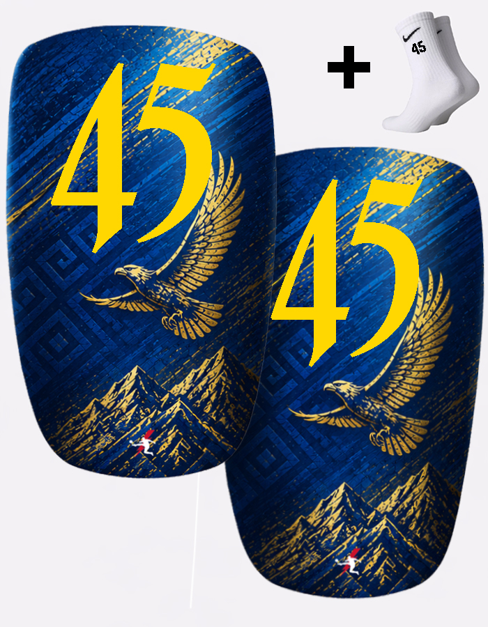 Щитки футбольные с номером 45 (KZ45)