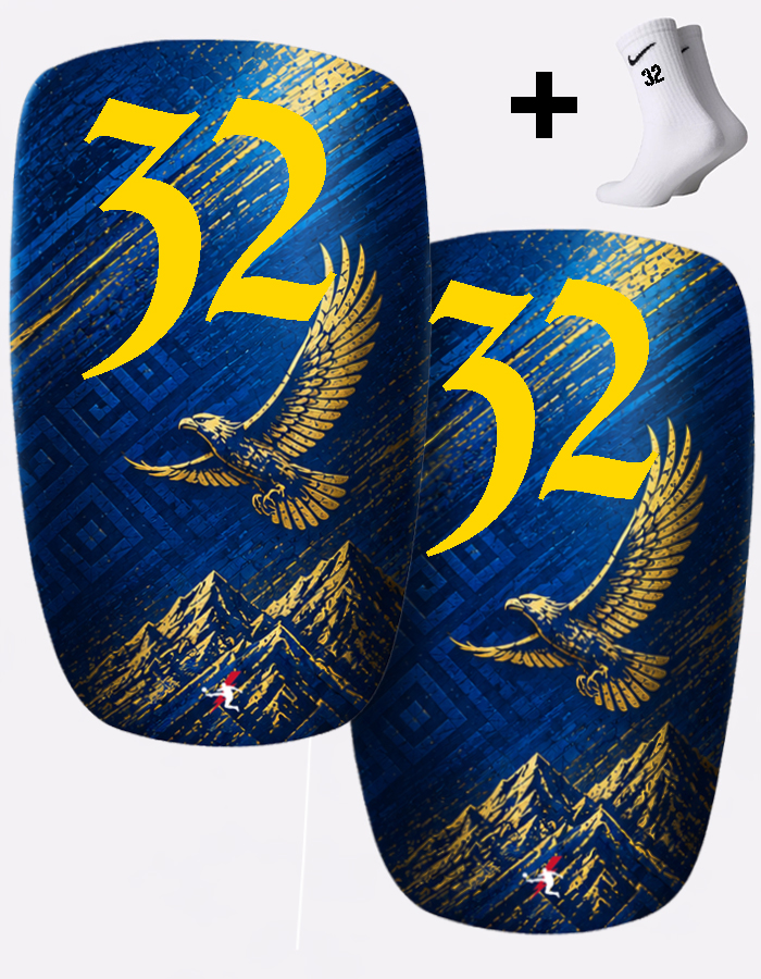 Щитки футбольные с номером 32 (KZ32)