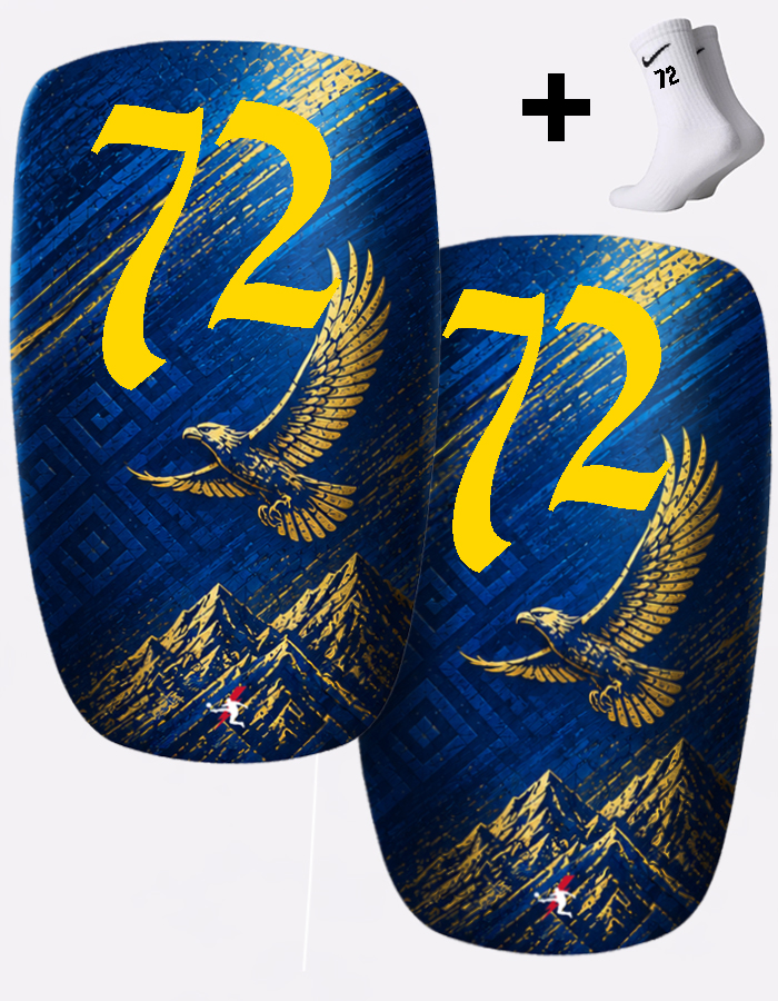 Щитки футбольные с номером 72 (KZ72)