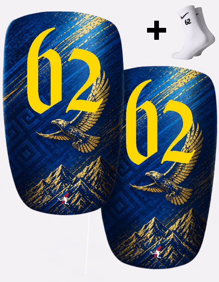 Щитки футбольные с номером 62 (KZ62)