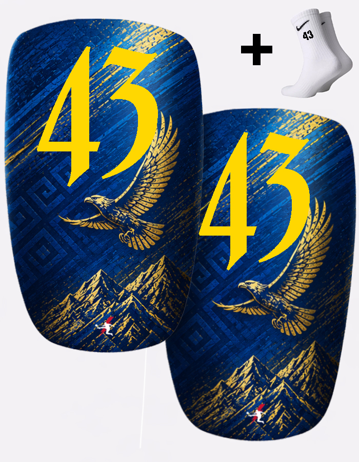 Щитки футбольные с номером 43 (KZ43)