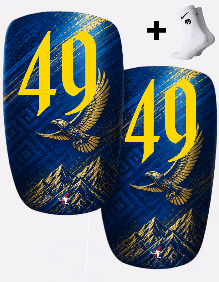 Щитки футбольные с номером 49 (KZ49)