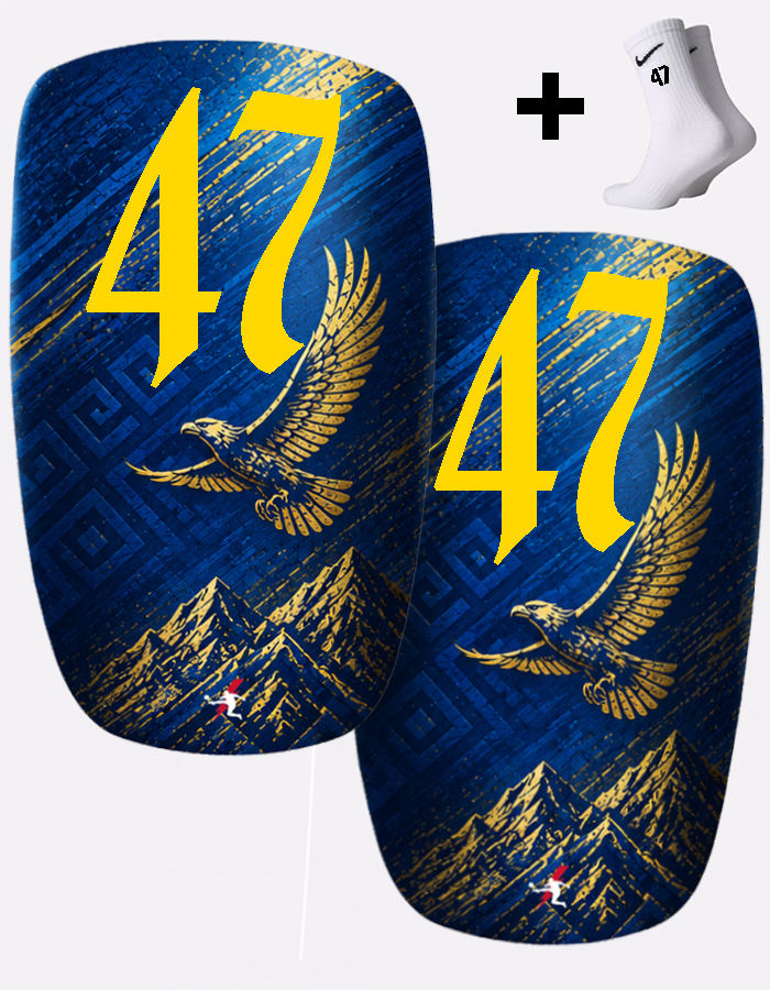Щитки футбольные с номером 47 (KZ47)