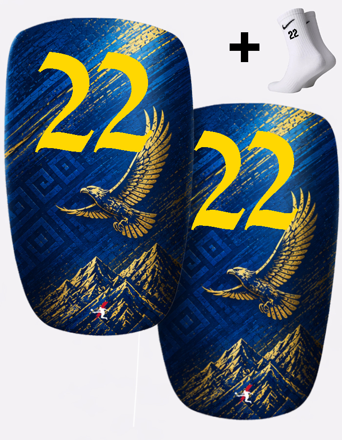 Щитки футбольные с номером 22 (KZ22)